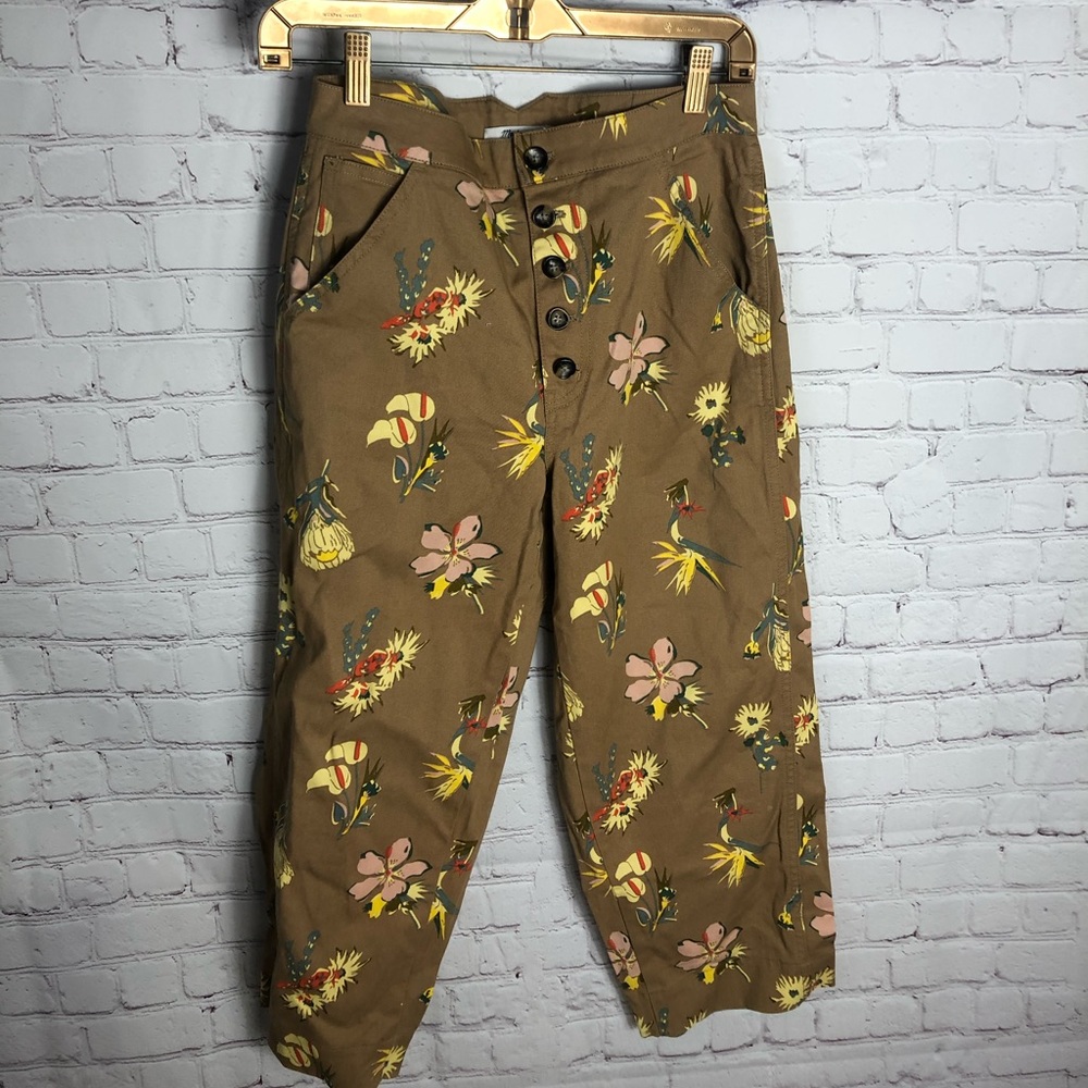 Floral wide leg Madewell pants